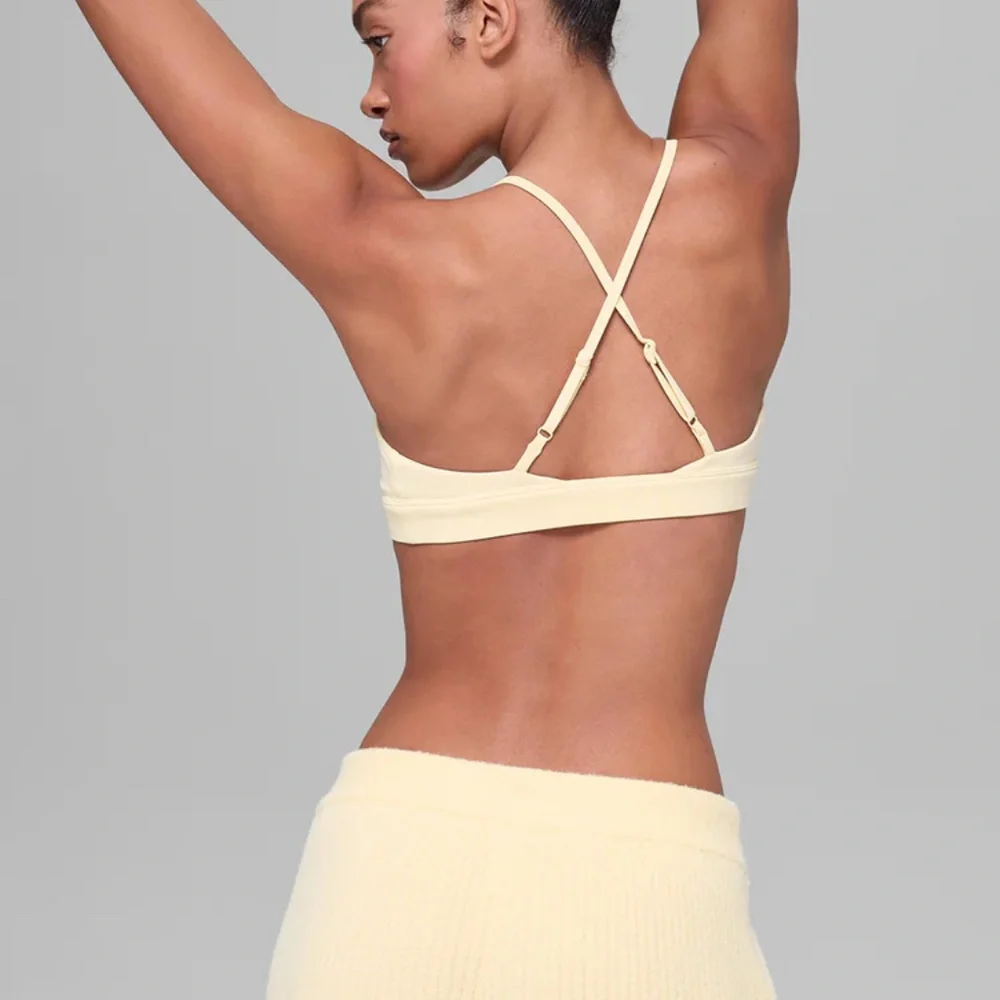 Alo Yoga Splendor Bra Candlelight Yellow Sz Extra Small NEW